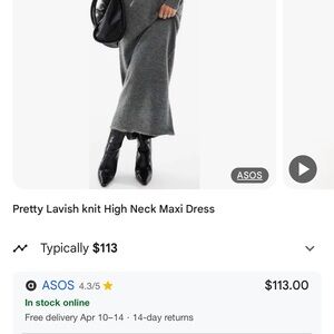 Elegant Gray Maxi Sweater Dress with Shoulder-pads